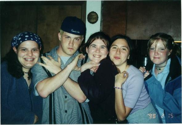 From left to right: Jill, Beau, Me(Samantha), Jessica, and Louise at Beau's house during his Graduation Party